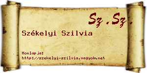 Székelyi Szilvia névjegykártya