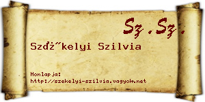 Székelyi Szilvia névjegykártya