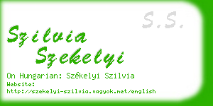 szilvia szekelyi business card